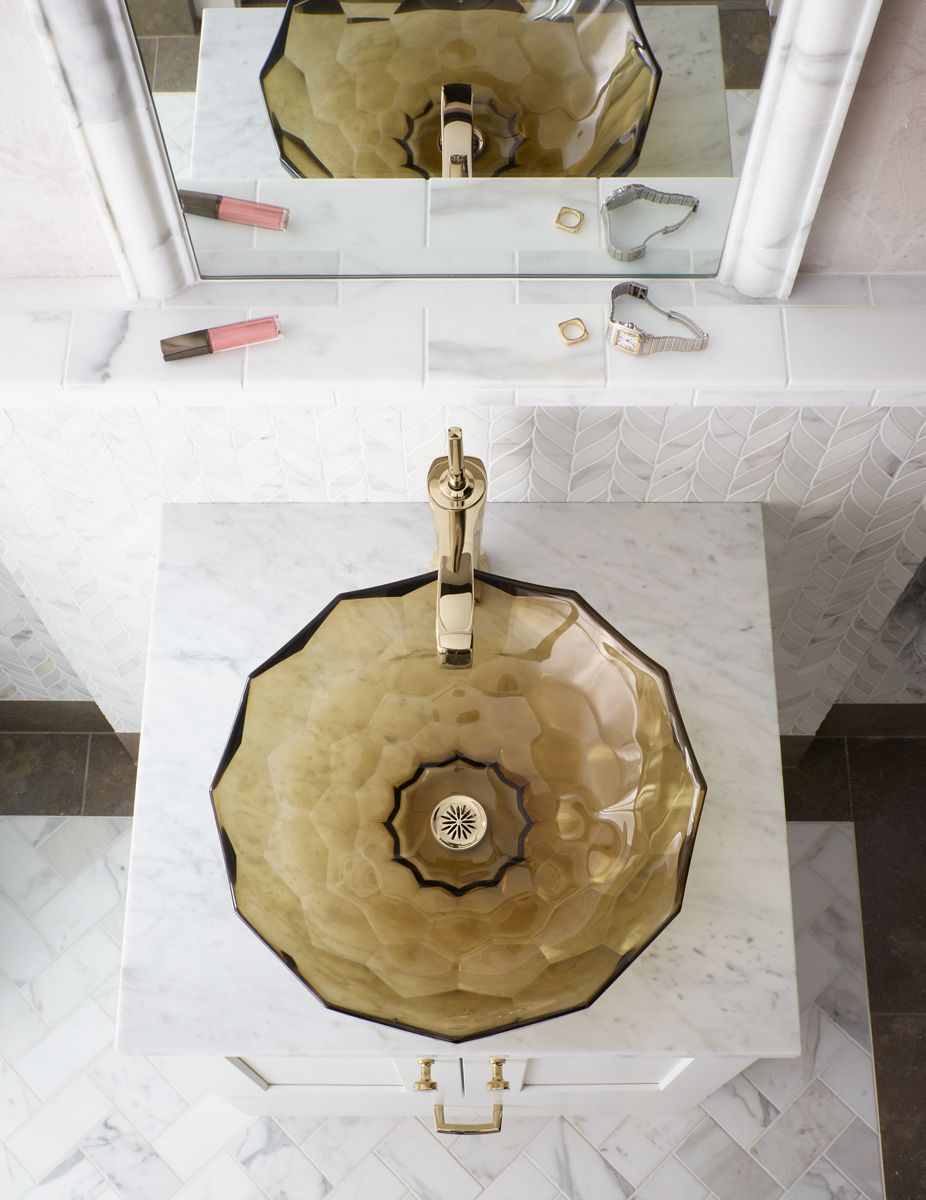 KOHLER K-2373-TG2 Briolette 17-1/2" Round Vessel Bathroom Sink, No Overflow - Translucent Dew