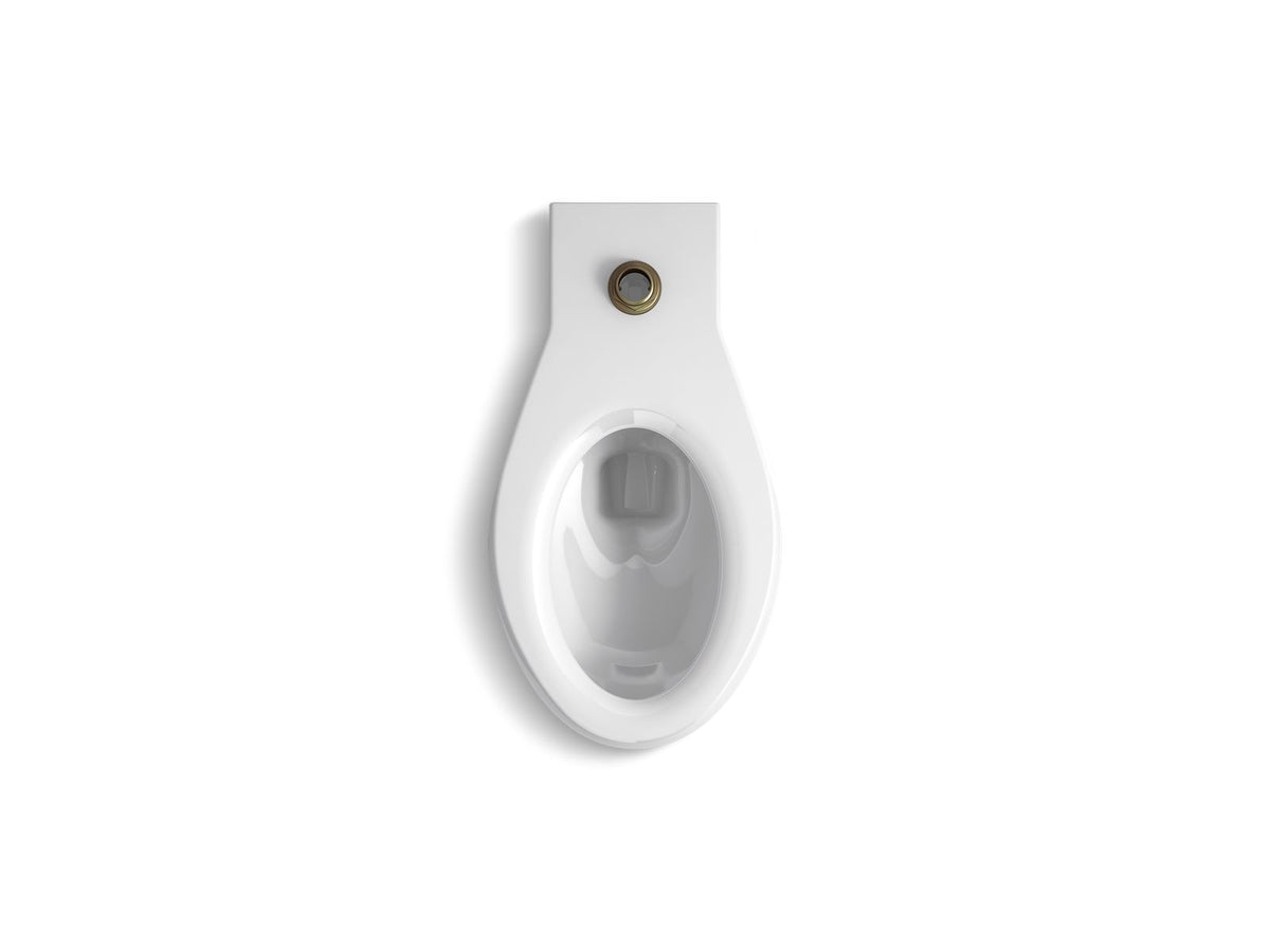 KOHLER K-4388-0 Anglesey Floor-Mount Top Spud Flushometer Bowl With Integral Seat - White