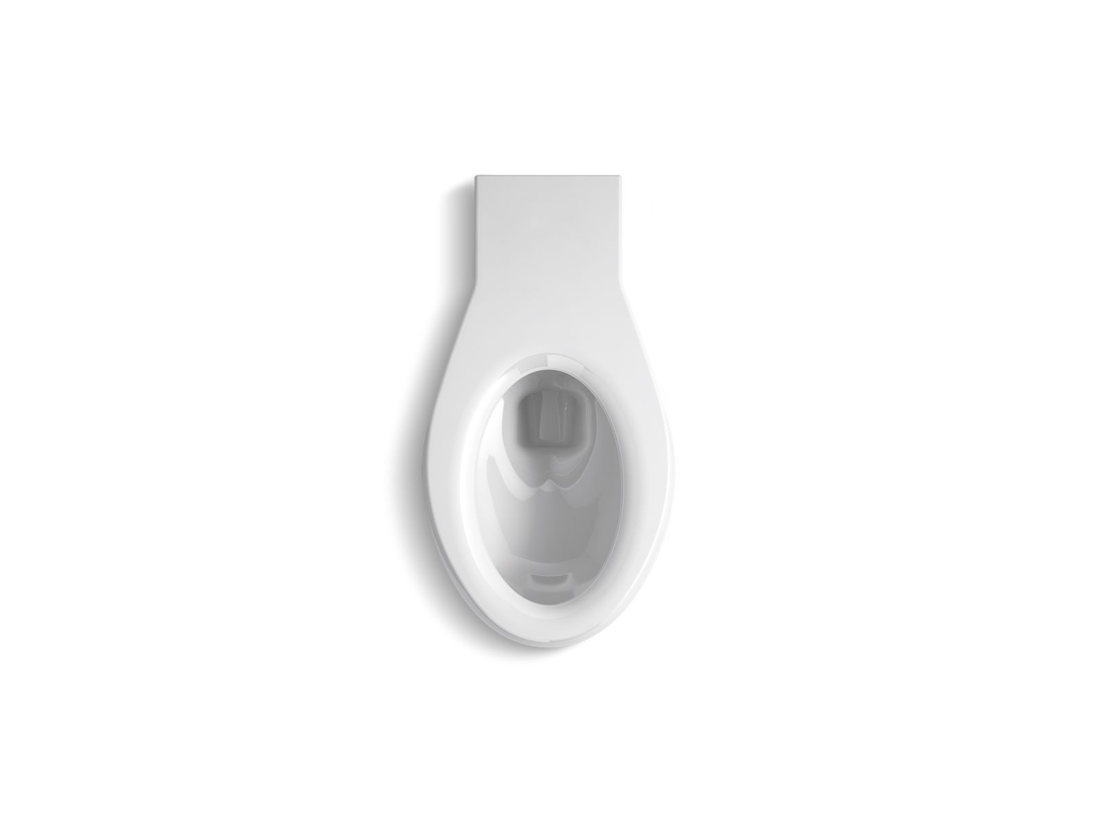 KOHLER K-4398-0 Anglesey Floor-Mount Rear Spud Flushometer Bowl With Integral Seat - White