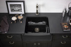KOHLER K-5665-FF Whitehaven 23-1/2" Undermount Single-Bowl Farmhouse Kitchen Sink - Sea Salt