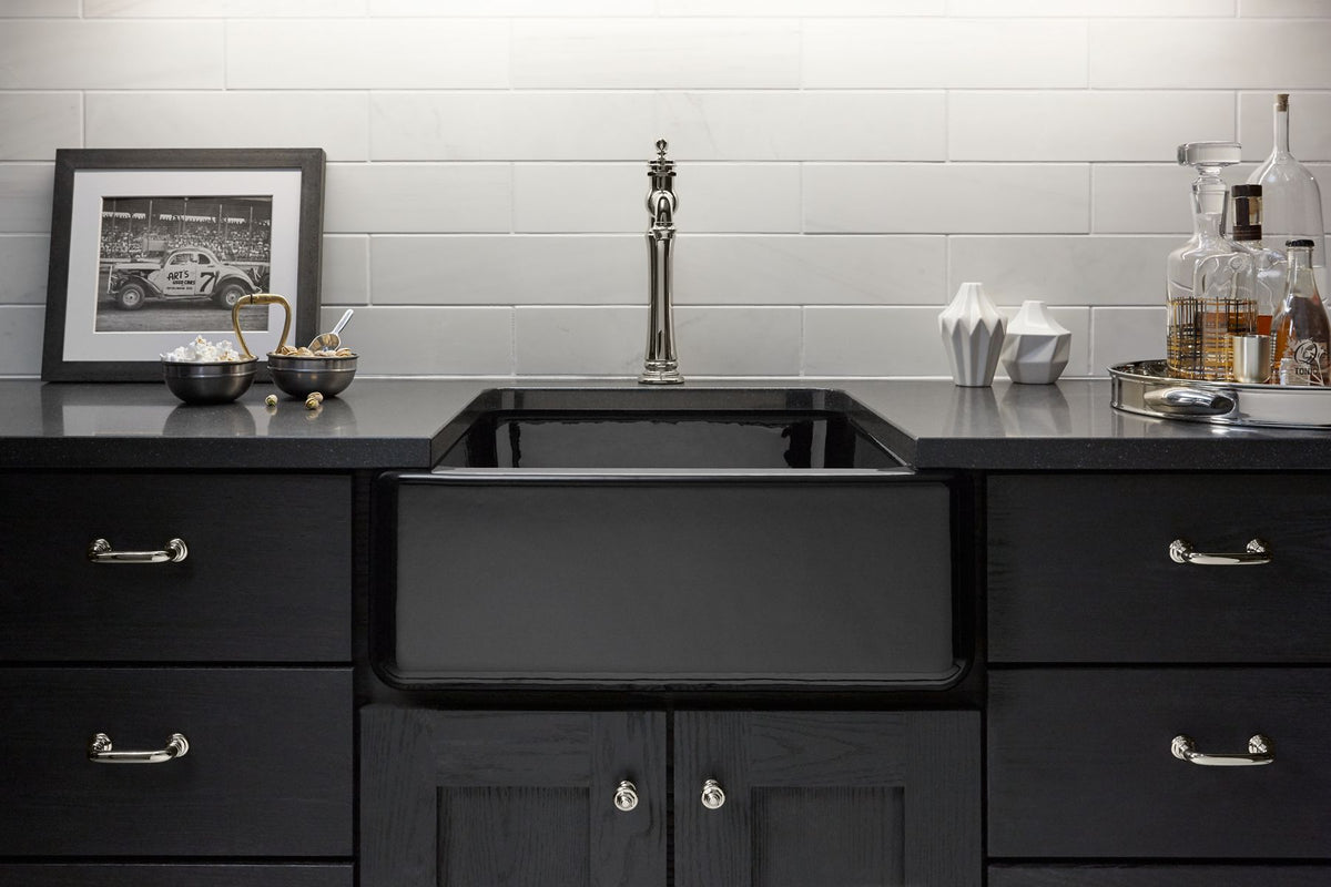 KOHLER K-5665-FF Whitehaven 23-1/2" Undermount Single-Bowl Farmhouse Kitchen Sink - Sea Salt