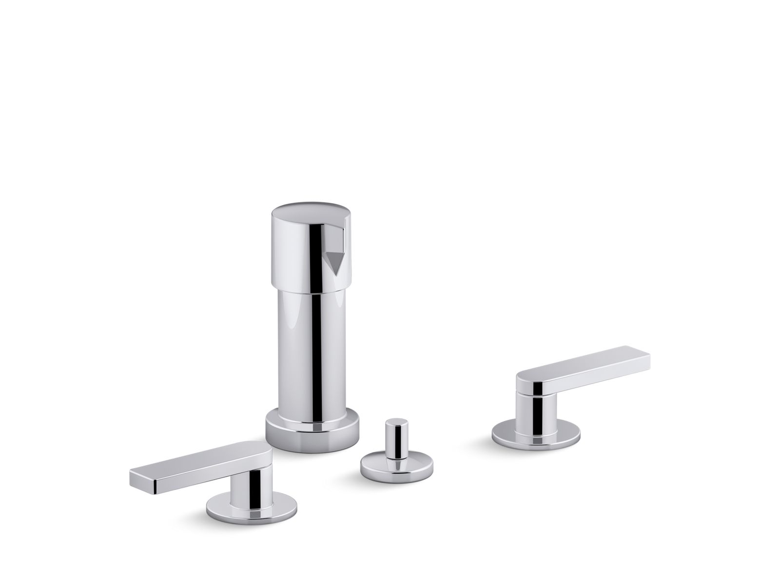 KOHLER K-73077-4-CP Composed Widespread Bidet Faucet With Lever Handles - Polished Chrome