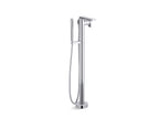 KOHLER K-T73087-4-BL Composed Floor-Mount Bath Filler Trim With Handshower - Matte Black