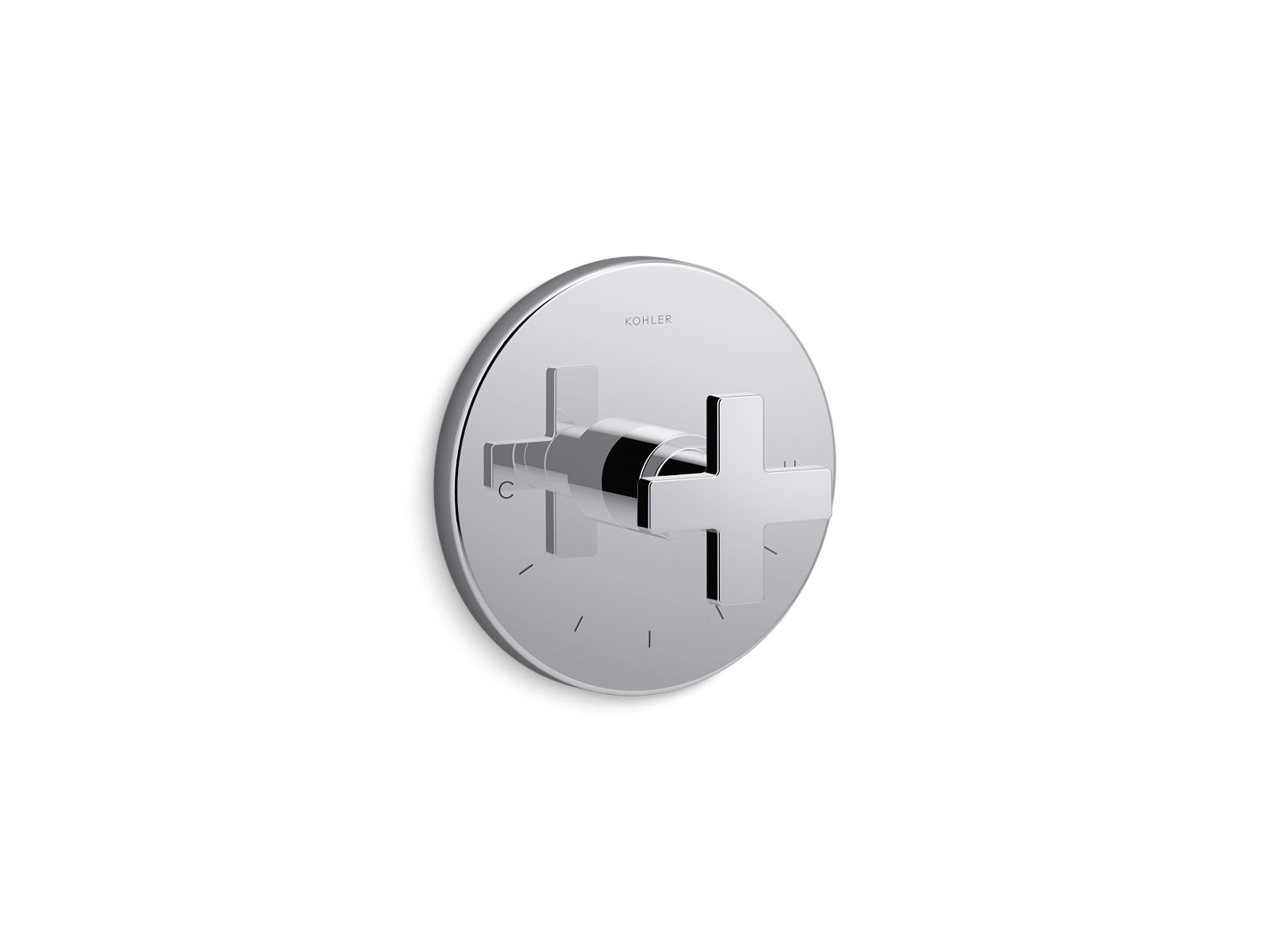 KOHLER K-T73133-3-CP Composed Mastershower Temperature Control Valve Trim With Cross Handle - Polished Chrome