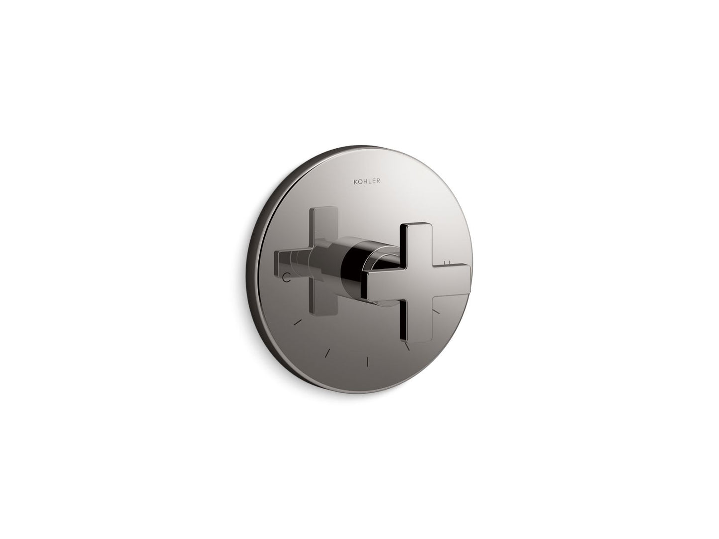 KOHLER K-T73133-3-TT Composed Mastershower Temperature Control Valve Trim With Cross Handle In Vibrant Titanium