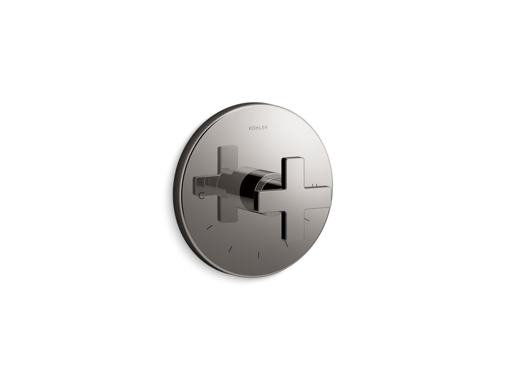 KOHLER K-T73133-3-TT Composed Mastershower Temperature Control Valve Trim With Cross Handle - Vibrant Titanium