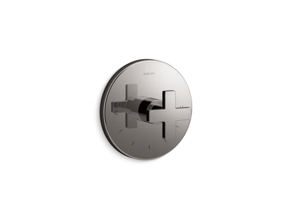 KOHLER K-T73133-3-TT Composed MasterShower temperature control valve trim with cross handle - Vibrant Titanium
