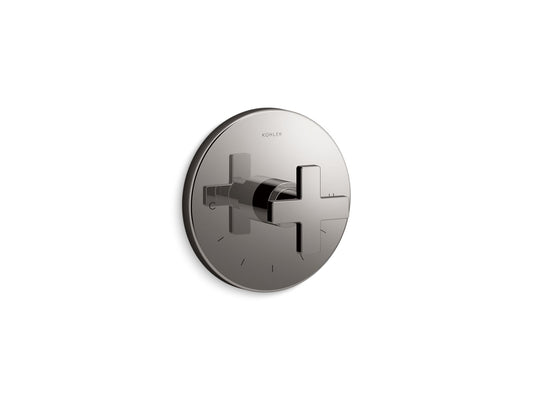 KOHLER K-T73133-3-TT Composed MasterShower temperature control valve trim with cross handle - Vibrant Titanium