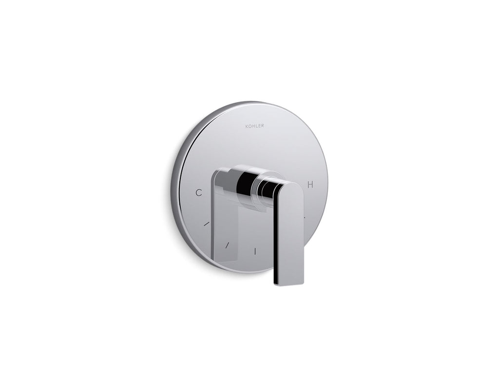 KOHLER K-T73133-4-CP Composed Mastershower Temperature Control Valve Trim With Lever Handle - Polished Chrome