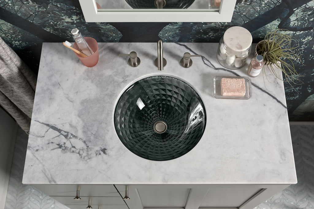 KOHLER K-2361-TG3 Kallos 16" Round Undermount Bathroom Sink, No Overflow - Translucent Doe