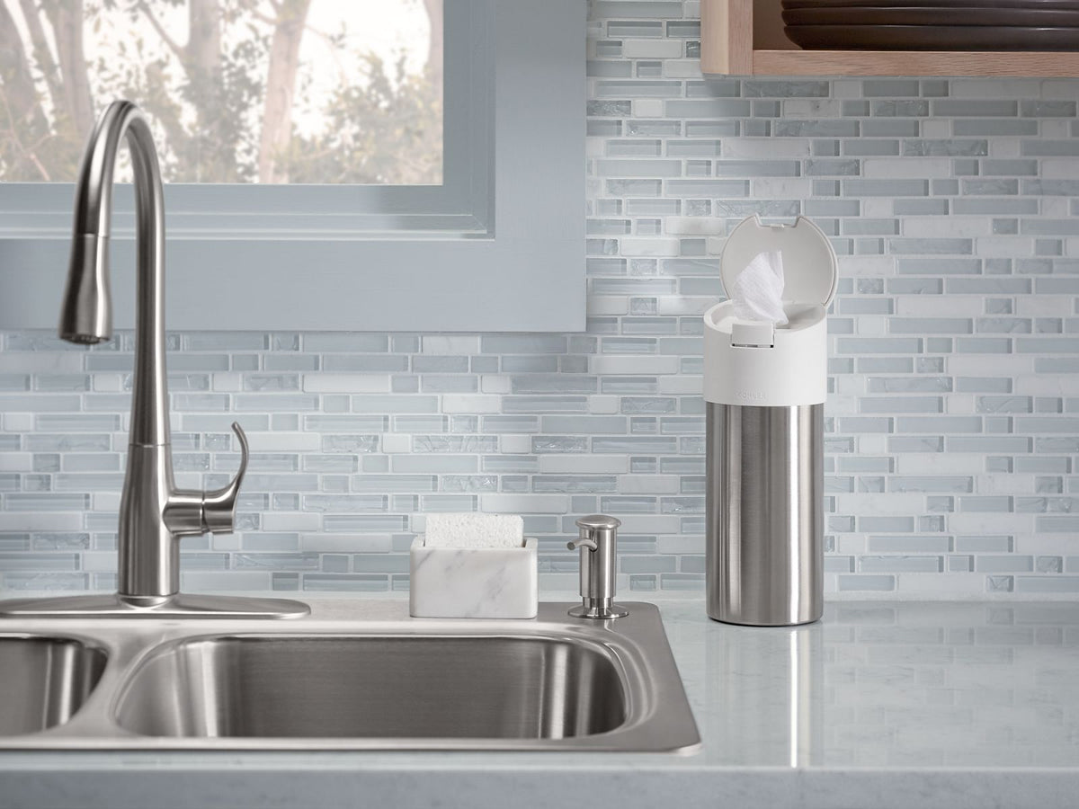 KOHLER K-1895-C-VS Contemporary Design Soap/Lotion Dispenser - Vibrant Stainless