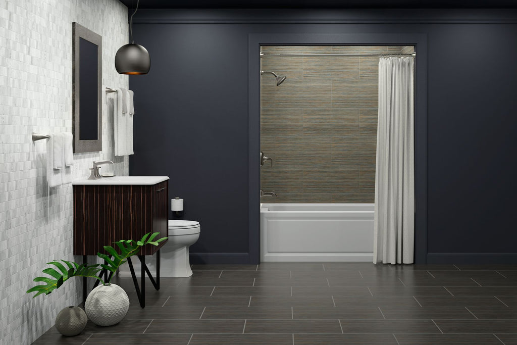 KOHLER K-1946-LA-0 Archer 60" X 30" Alcove Bath, Left Drain - White