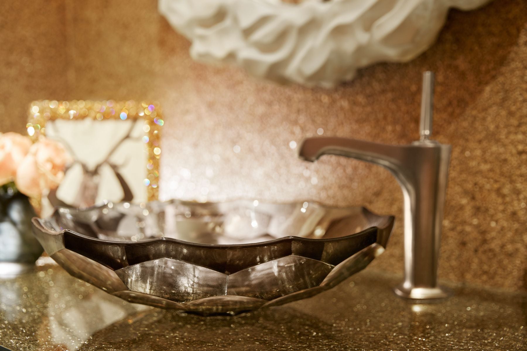KOHLER K-2373-TG2 Briolette 17-1/2" Round Vessel Bathroom Sink, No Overflow - Translucent Dew