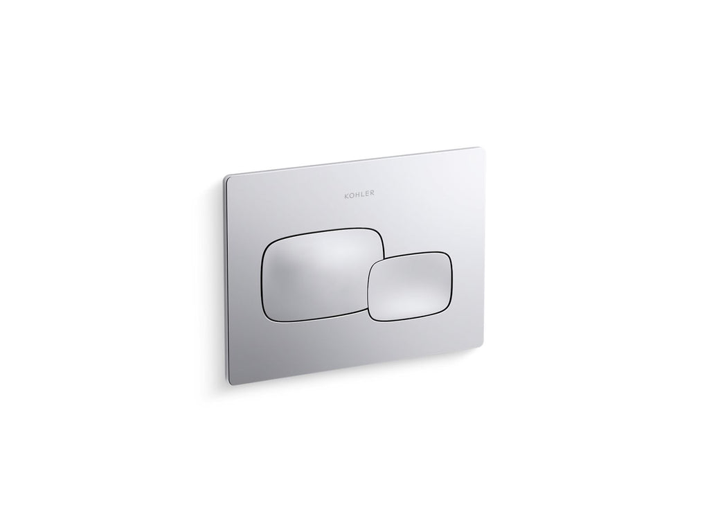 KOHLER K-5413-CP Cue Flush Actuator Plate For 2"X 4" In-Wall Tank And Carrier System - Polished Chrome