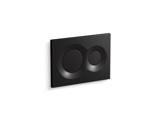 KOHLER K-75890-7 Lynk Flush actuator plate for 2"x 4" in-wall tank and carrier system - Black Black