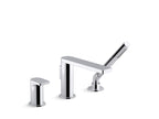 KOHLER K-73078-4-BL Composed Deck-Mount Bath Faucet With Handshower - Matte Black