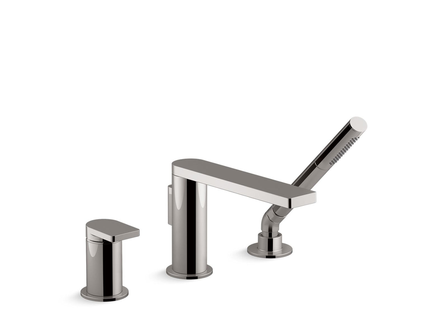 KOHLER K-73078-4-TT Composed Deck-Mount Bath Faucet With Handshower In Vibrant Titanium