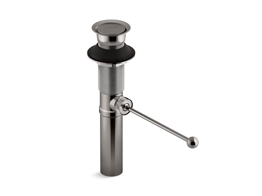 KOHLER K-7114-TT Premier Pop-Up Drain, Exposed, Without Overflow - Vibrant Titanium