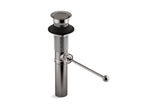 KOHLER K-7114-TT Premier Pop-Up Drain, Exposed, Without Overflow - Vibrant Titanium