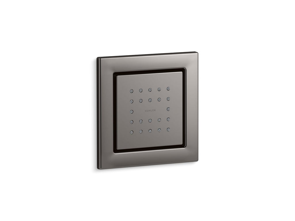 KOHLER K-8003-TT Watertile Square 22-Nozzle Single-Function Body Spray, 2.5 Gpm - Vibrant Titanium