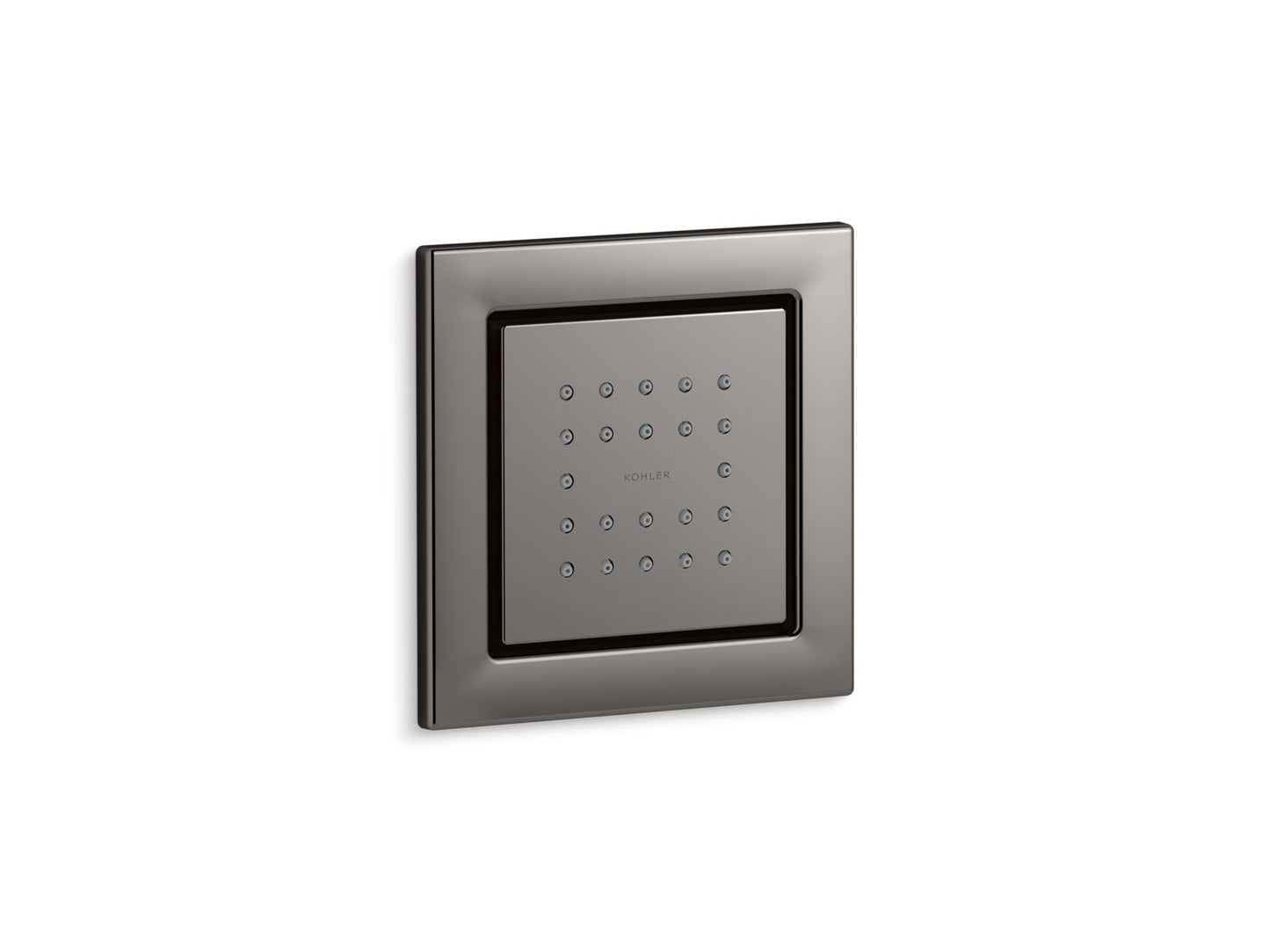 KOHLER K-8003-TT WaterTile Square 22-nozzle single-function body spray, 2.5 gpm - Vibrant Titanium