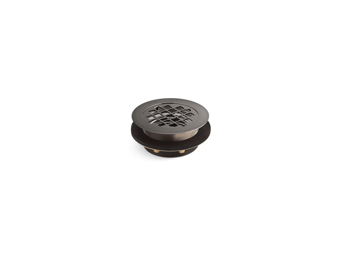 KOHLER K-9132-TT Round shower drain for use with plastic pipe, gasket included - Vibrant Titanium