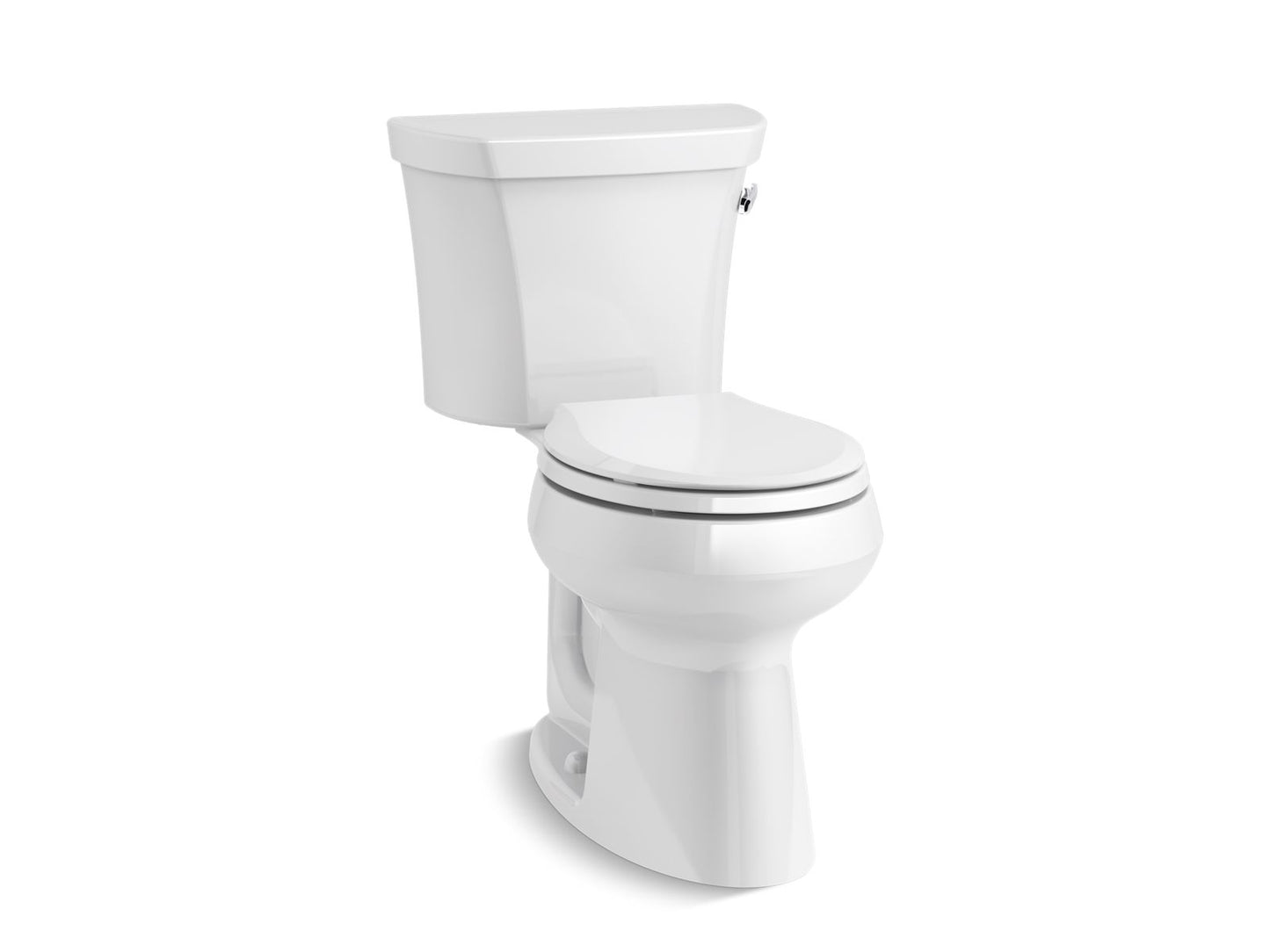 KOHLER K-5481-RA-0 Highline Two-Piece Round-Front Toilet, 1.28 Gpf In White