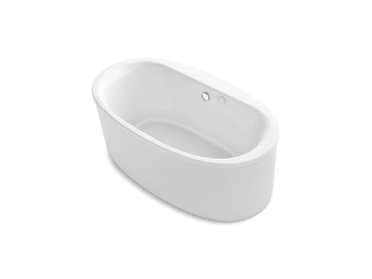 KOHLER K-1966-GH-0 Sunstruck 65-1/2" X 35-1/2" Freestanding Heated Bubblemassage Air Bath With Straight Shroud In White