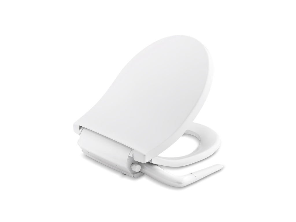 KOHLER K-76923-96 Purewash M250 Quiet-Close Round-Front Manual Bidet Toilet Seat - Biscuit