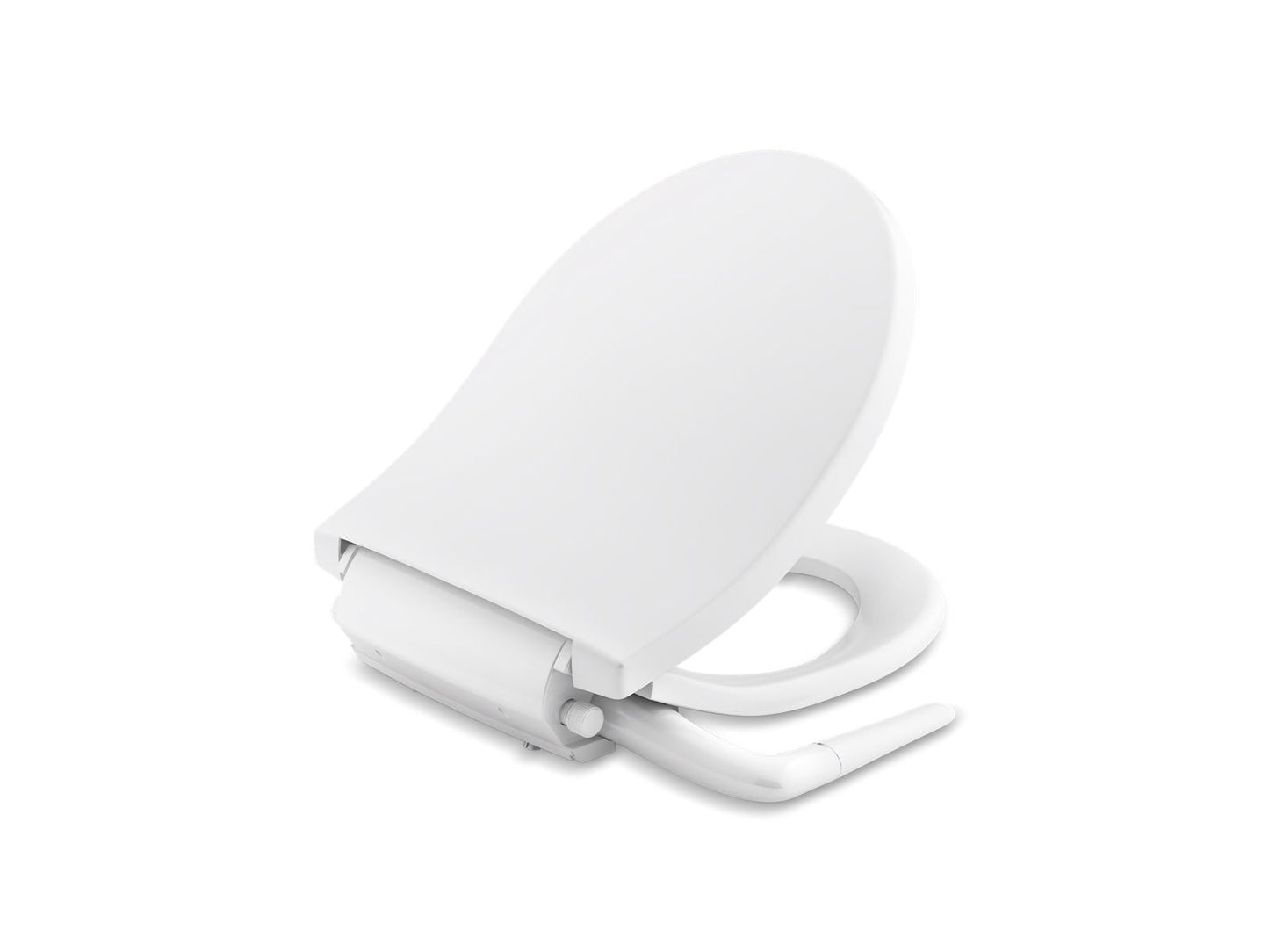 KOHLER K-76923-0 PureWash M250 Quiet-Close round-front manual bidet toilet seat - White
