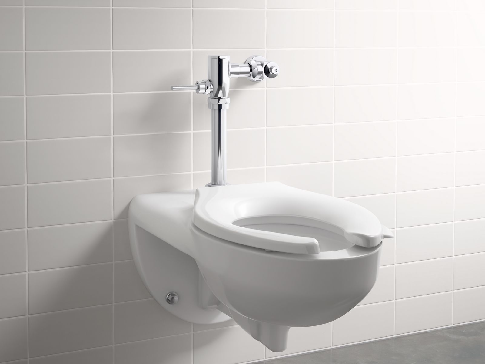 KOHLER K-76321-CP Primme Manual Toilet Flushometer, 1.28 Gpf - Polished Chrome