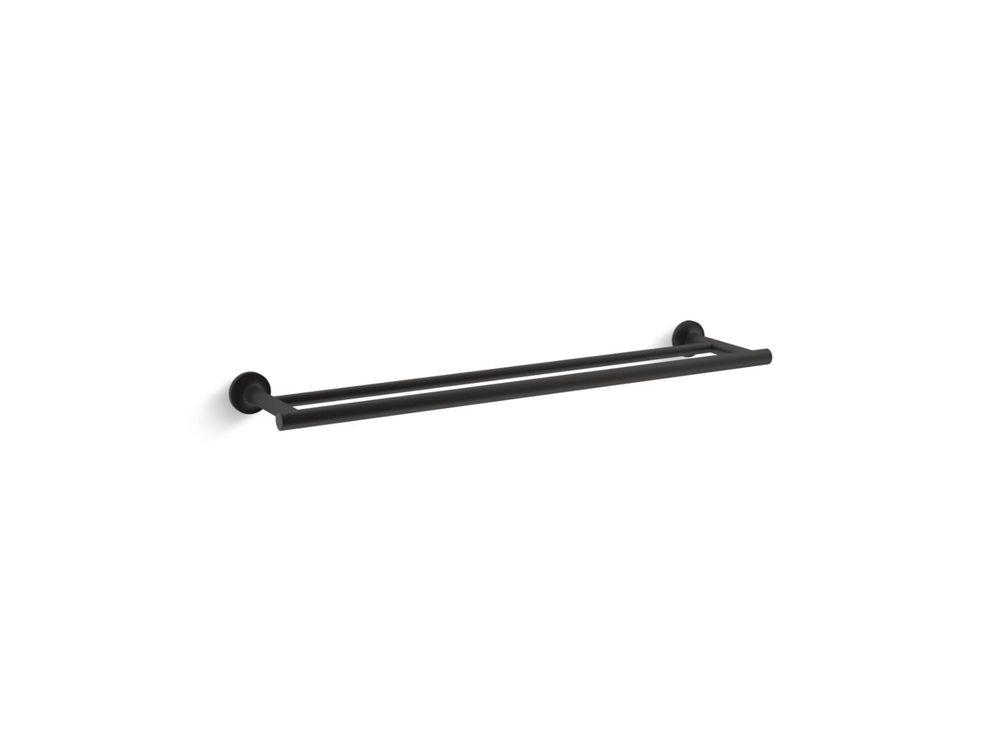 KOHLER K-14375-BL Purist 24" Double Towel Bar In Matte Black