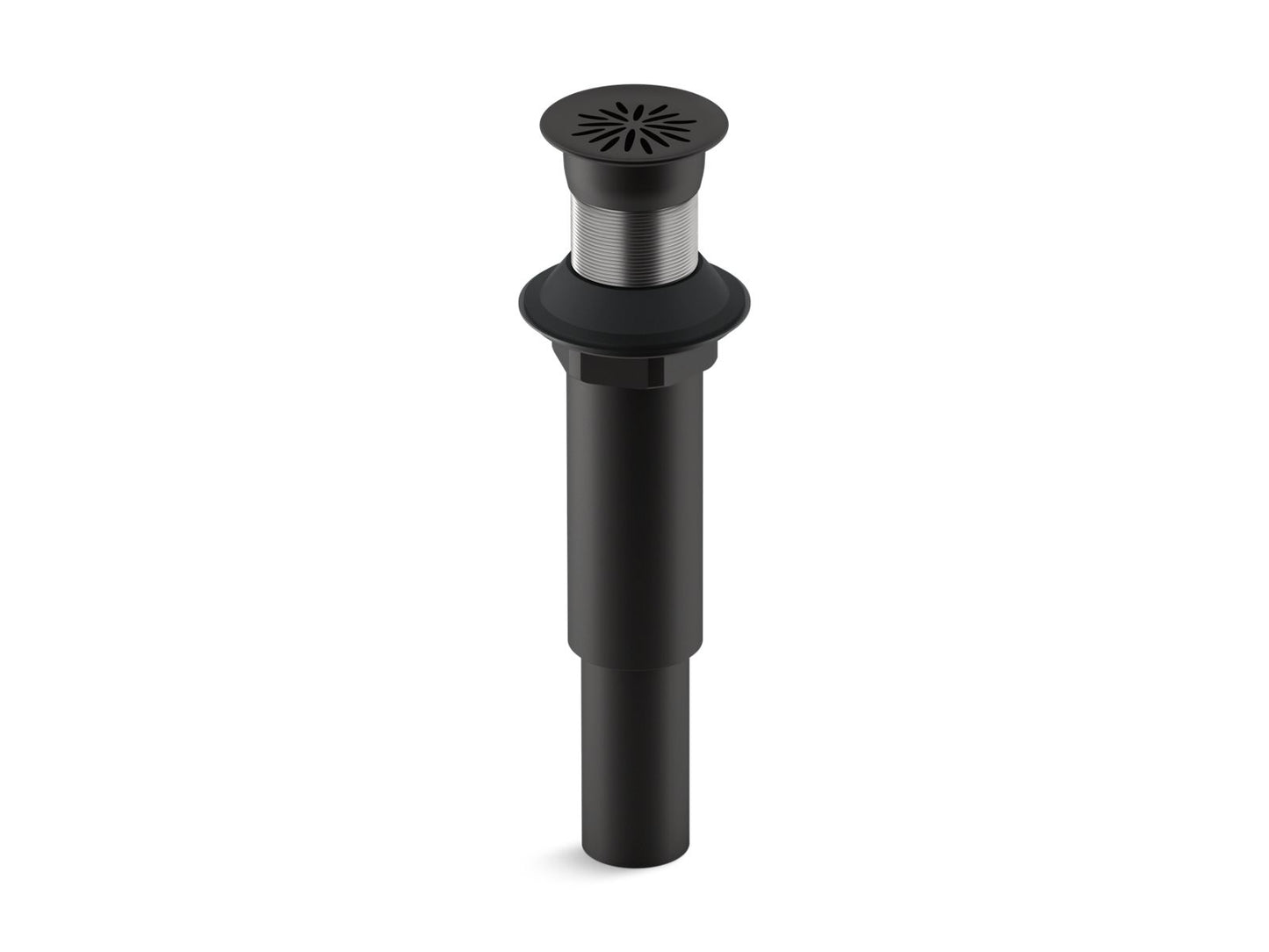 KOHLER K-7107-BL Decorative Grid Drain Without Overflow In Matte Black