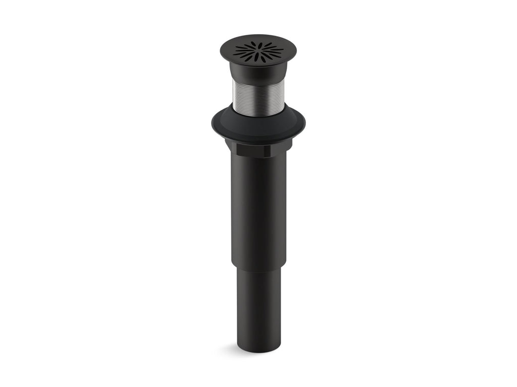 KOHLER K-7107-BL Decorative Grid Drain Without Overflow - Matte Black
