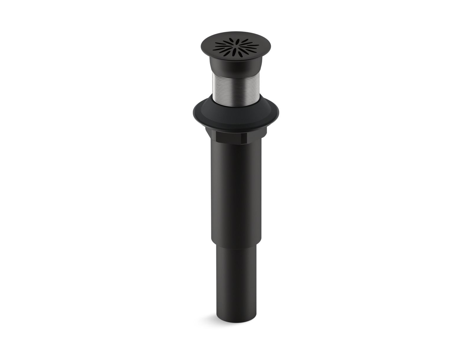 KOHLER K-7107-BL Decorative Grid Drain Without Overflow - Matte Black