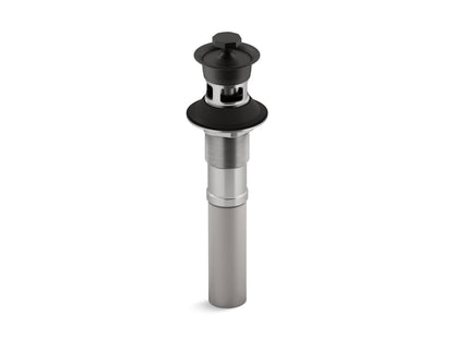 KOHLER K-7127-A-BL Bathroom sink drain with overflow and non-removable metal stopper - Matte Black