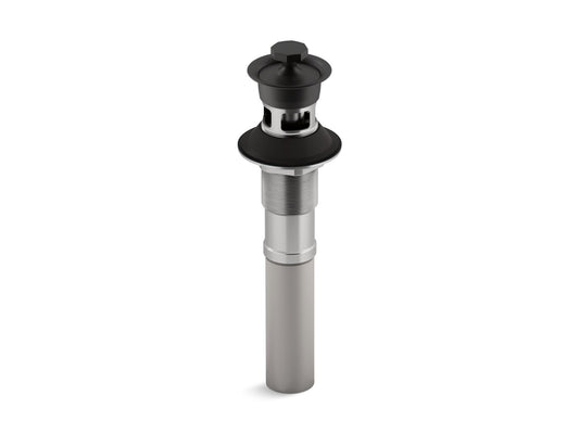 KOHLER K-7127-A-BL Bathroom sink drain with overflow and non-removable metal stopper - Matte Black
