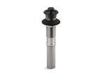 KOHLER K-7127-BL Bathroom Sink Drain With Non-Removable Metal Stopper And Without Overflow - Matte Black