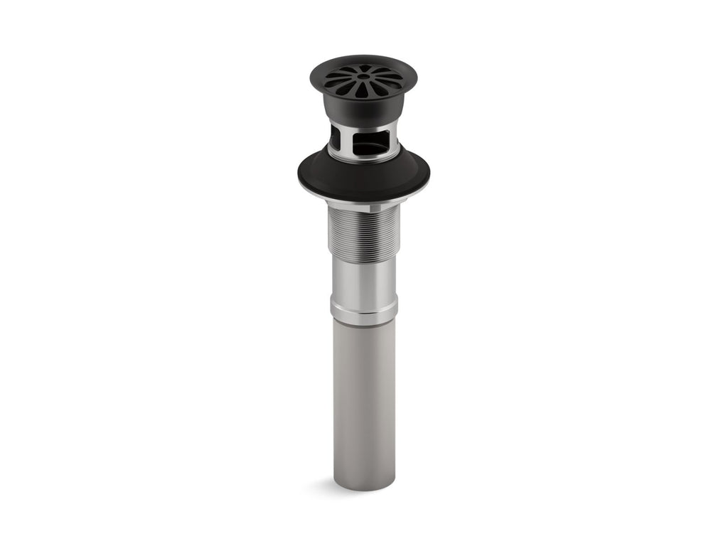 KOHLER K-7129-A-BL Bathroom Sink Grid Drain With Overflow - Matte Black