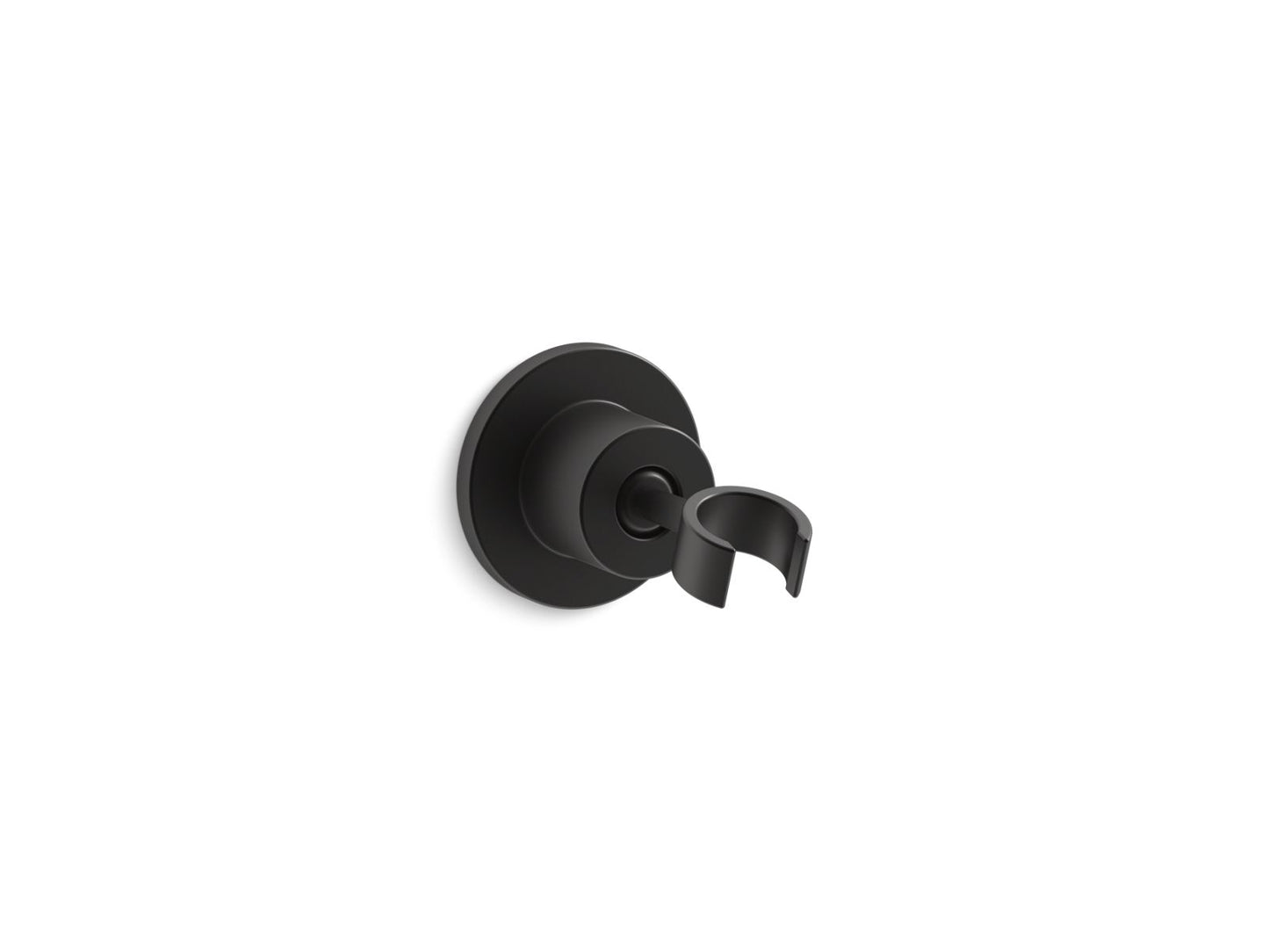 KOHLER K-975-BL Stillness Adjustable Wall-Mount Holder In Matte Black