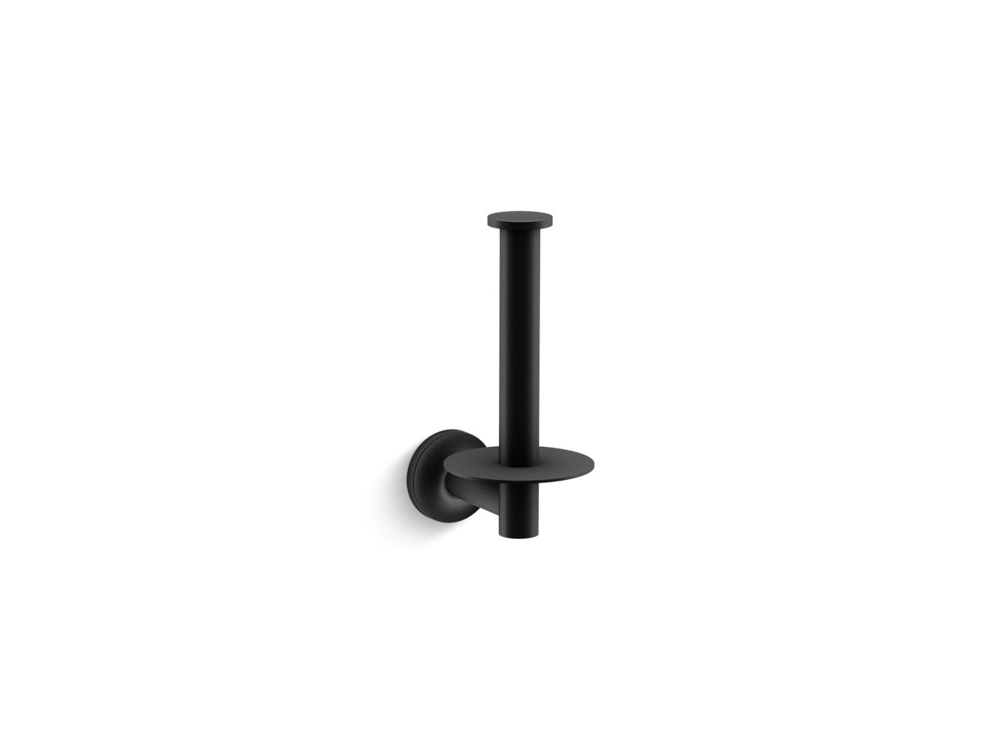 KOHLER K-14444-BL Purist Vertical Toilet Paper Holder In Matte Black