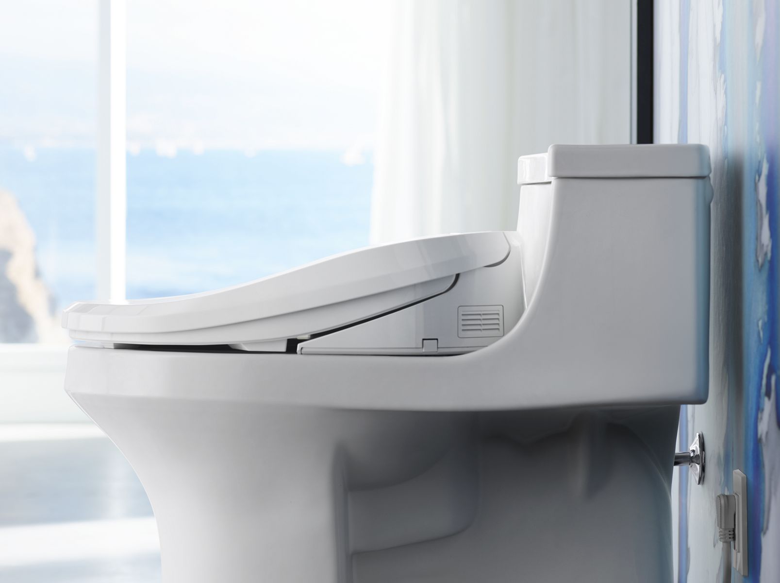 KOHLER K-8298-CR-0 Purewash E820 Elongated Bidet Toilet Seat With Remote Control - White