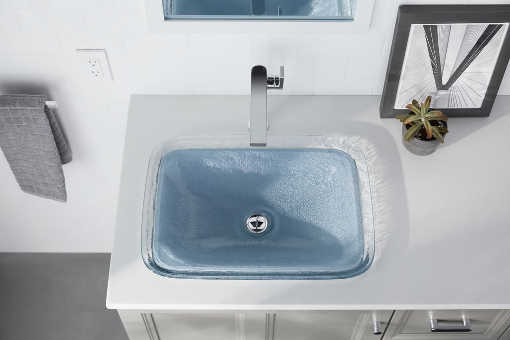 KOHLER K-2773-B11 Inia 20-3/4" Rectangular Drop-In Bathroom Sink, No Overflow - Ice