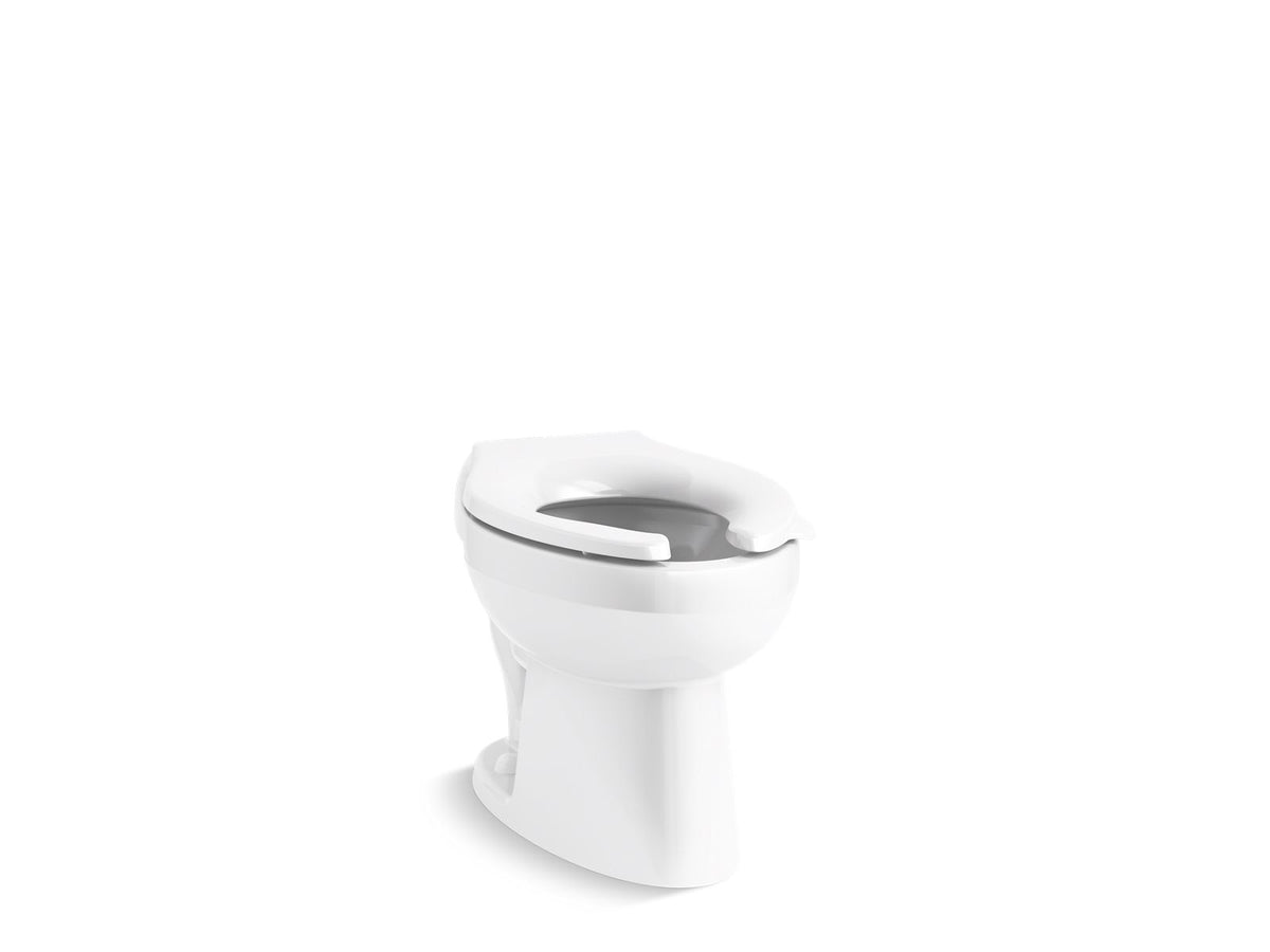 KOHLER K-96054-0 Wellcomme Ultra Floor-Mount Rear Spud Flushometer Bowl - White