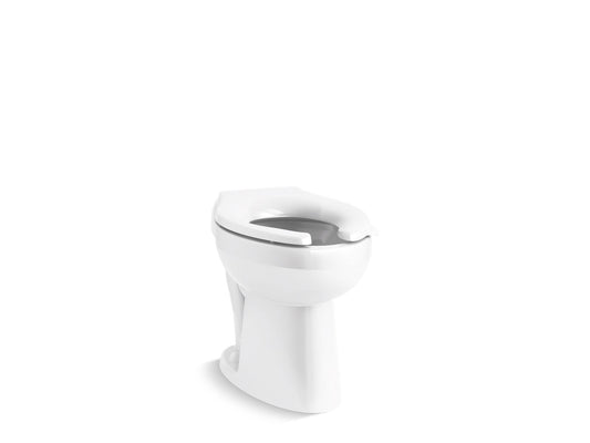 KOHLER K-96058-SS-0 Highcliff Ultra Rear Spud Antimicrobial Flushometer Bowl In White