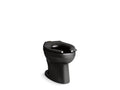 KOHLER K-96053-7 Wellcomme Ultra Floor-Mount Top Spud Flushometer Bowl - Black Black