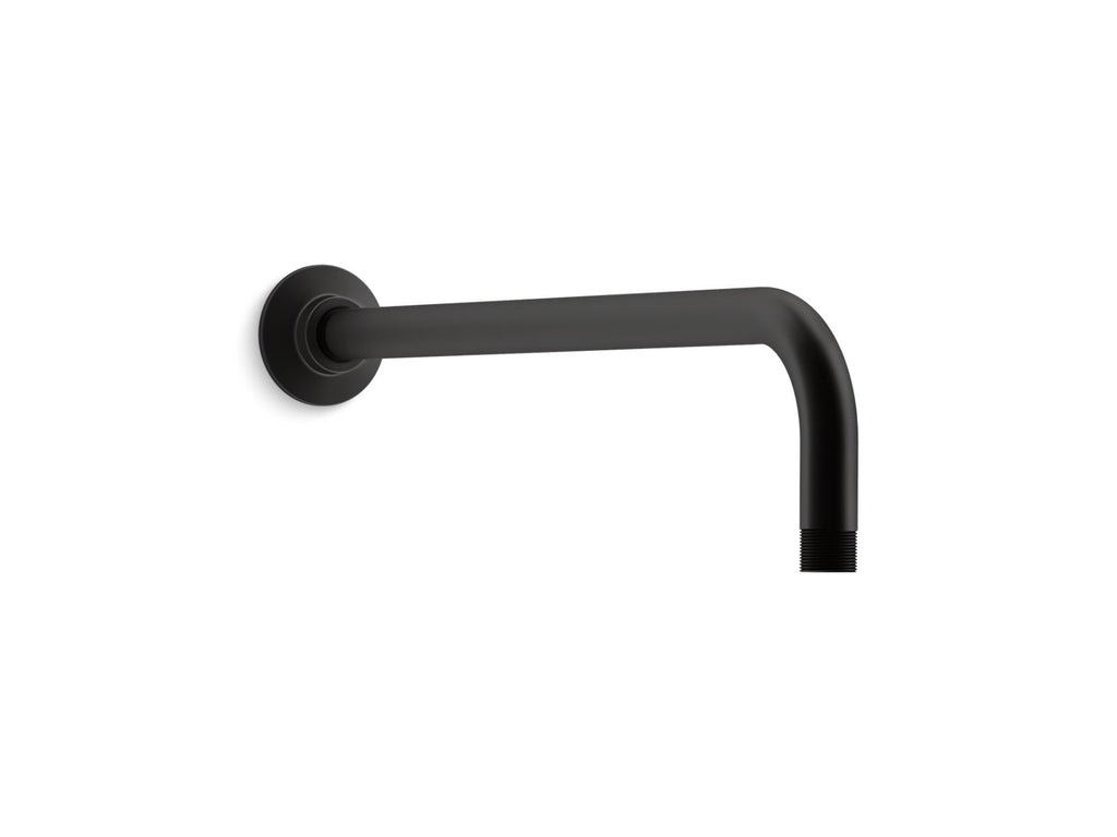 KOHLER K-10124-BL Wall-Mount Rainhead Arm And Flange - Matte Black