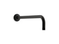 KOHLER K-10124-BL Wall-Mount Rainhead Arm And Flange - Matte Black
