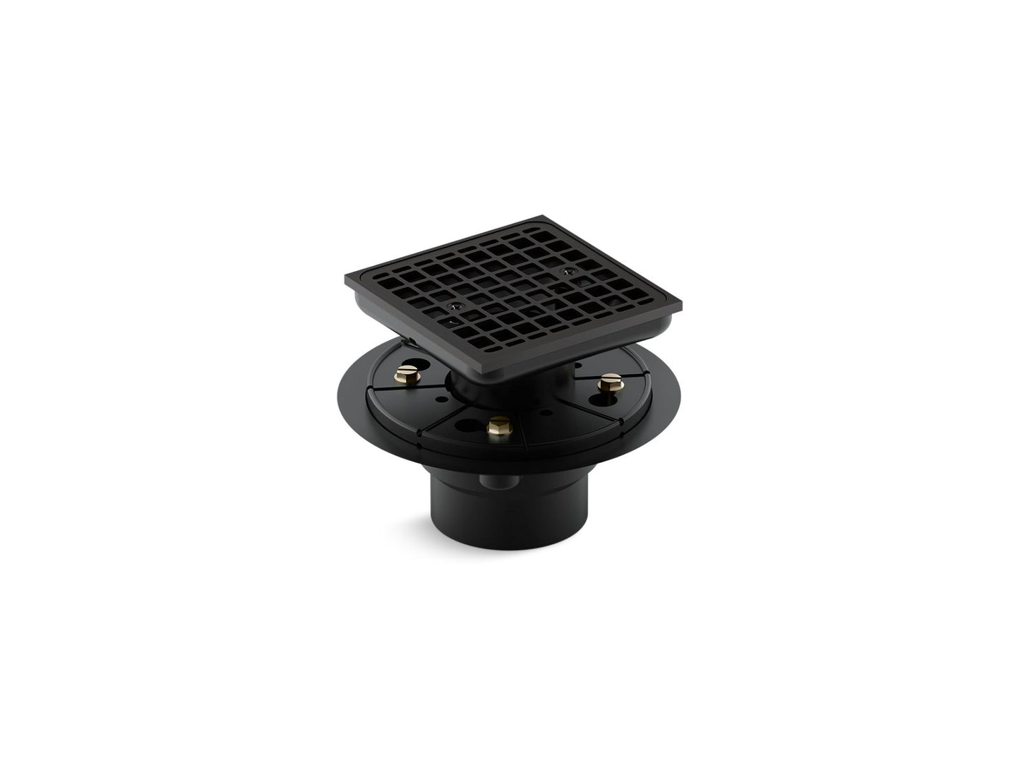 KOHLER K-9136-BL Clearflo Square design tile-in shower drain - Matte Black