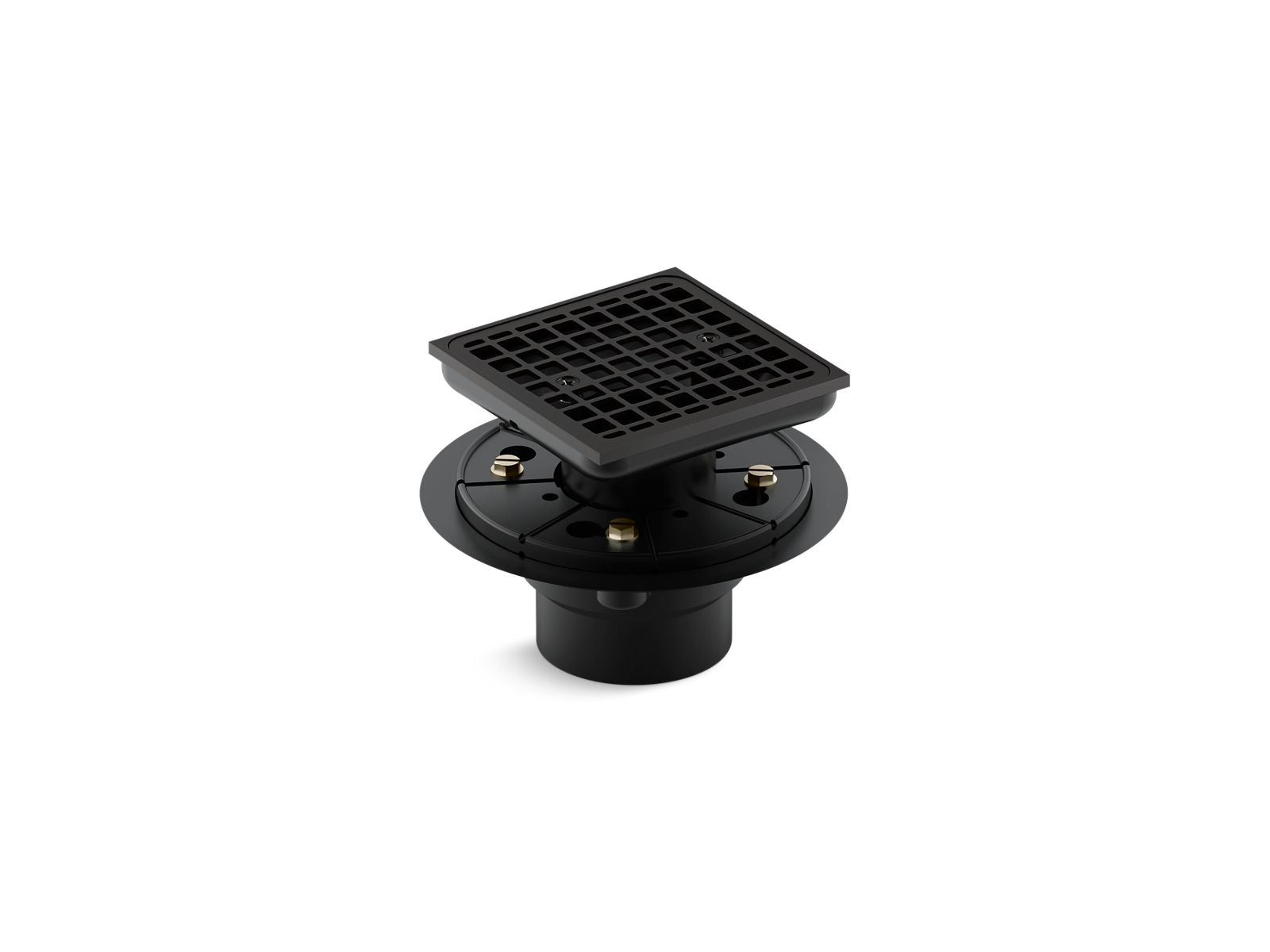 KOHLER K-9136-BL Clearflo Square design tile-in shower drain - Matte Black